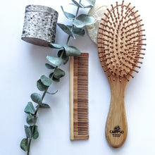 Charger l'image dans la galerie, DUO PEIGNE ET BROSSE À CHEVEUX ÉCOLOGIQUES- ecofriendly comb and hairbrush - Calypso Éco-savonnerie

