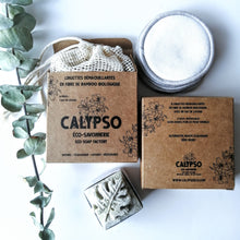 Charger l'image dans la galerie, LINGETTES DÉMAQUILLANTES en fibre de bambou - Soft eye make up remover bamboo wipes - Calypso Éco-savonnerie
